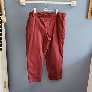 Lands' End Women's Dark Red Straight Leg Pants